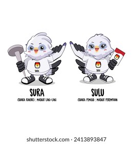 Garuda bird mascot from Indonesia for general elections