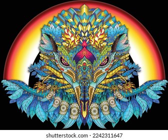 Garuda in a circular radius