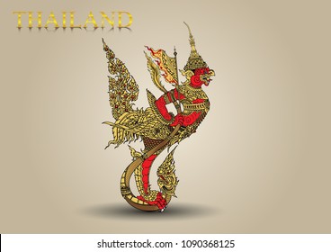 Garuda fly big brid in Legend of thailand