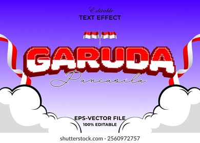 garuda gradient text effect editable template