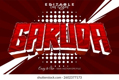 Garuda indonesian editable text effect, graphic style collection