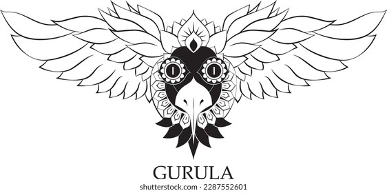 Garuda is a legendary bird creature in Hindu, Buddhist, and Jain mythology. Garuda is called Gurula by Sri Lankans. 