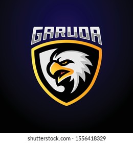 Garuda Means Eagle Esport Gaming Logo Stock Vector Royalty Free 1556418329