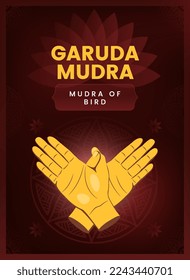 Garuda Mudra Hand Gesture - Vector illustration