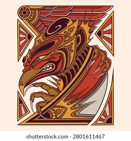 Garuda Mythical Bird Illustration Design