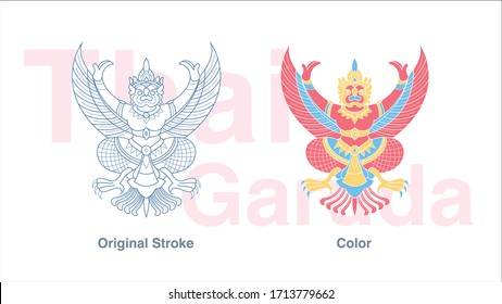 Arte Garuda Thai para el diseño de la información o cualquier propósito