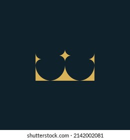 Garut West Java, Indonesia. April 3 2022. Queen Crown Symbol Jewelry Modern Masculine Emblem Logo Design Graphic Concept Vector Illustration