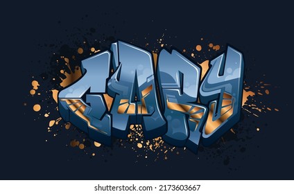 Gary Cool Graffiti Art Design Vibes Stock Vector (Royalty Free ...