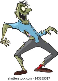 Gary of the Dead. A vector cartoon Zombie.