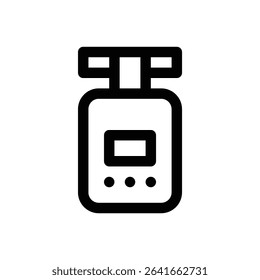 Gas analyser. Editable stroke vector icon.