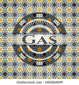 Gas arabic emblem background. Arabesque decoration.