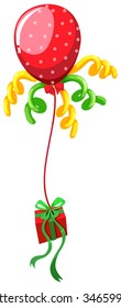 Gasballon und Geschenkbox