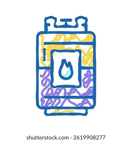 gas barrel doodle icon sketch vector. gas barrel sign. isolated symbol illustration