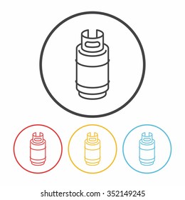 Gas barrel line icon