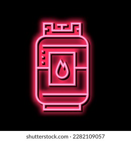 gas barrel neon light sign vector. gas barrel illustration