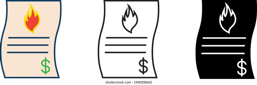 Gas Bill icon , vector illustration