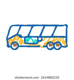 gas biogas bus doodle icon sketch vector. gas biogas bus sign. isolated symbol illustration