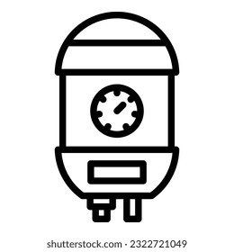 Gas boiler burner icon outline vector. House heater. Water heat