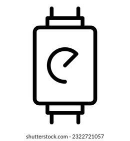 Gas boiler counter icon outline vector. Home heater. Water energy