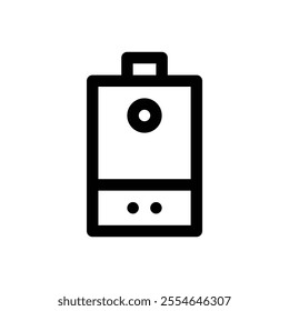 Gas boiler. Editable stroke icon on white background.