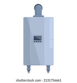 Gas boiler energy icon cartoon vector. Home heater. Hot system