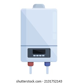 Gas boiler furnace icon cartoon vector. Home heater. Water system