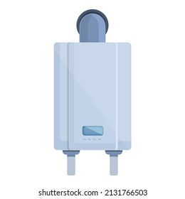 Gas boiler heat icon cartoon vector. Home heater. Water system