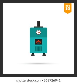 Gas boiler with heat indicator