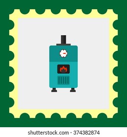 Gas boiler with heat indicator