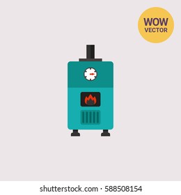 Gas boiler with heat indicator