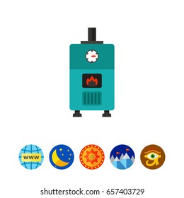 Gas boiler with heat indicator