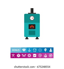 Gas boiler with heat indicator