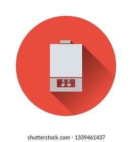 Gas boiler icon. Flat color design. Vector illustration.