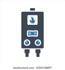 Gas boiler icon. Home heating system icon