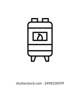 Gas boiler icon isolated on white background