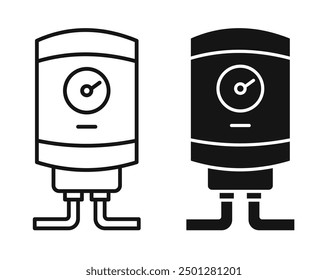 Gas boiler icon isolated on white background