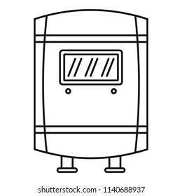 Gas boiler icon. Outline illustration of gas boiler vector icon for web design isolated on white background