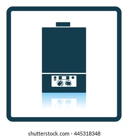 Gas boiler icon. Shadow reflection design. Vector illustration.