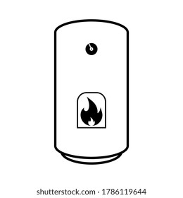 Gas Boiler Line Icon Concept. Gas Boiler Flat Vector Symbol, Sign, Outline Illustration.