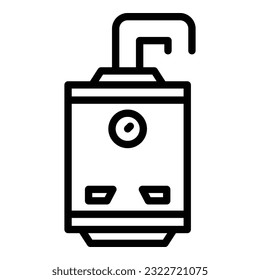 Gas boiler pump icon outline vector. House heater. Hot water