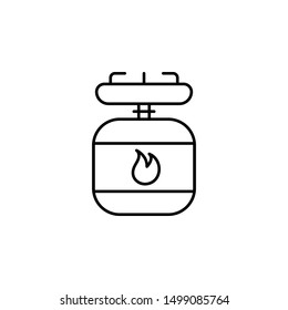 Gas bottle icon. Simple thin line, outline vector of adventure icons for ui and ux, website or mobile application