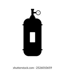 Botella de gas ilustrada en Vector sobre fondo