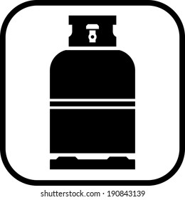 Gas bottle vector icon