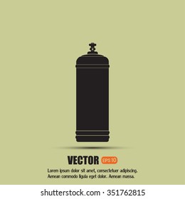 Gas bottle vector icon