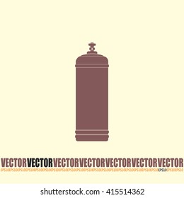 Gas bottle vector icon