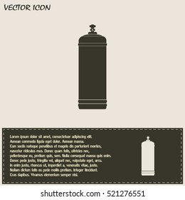 Gas bottle vector icon