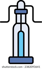 Gasflasche, Vektorsymbol. Kann für Druck-, Mobil- und Web-Anwendungen verwendet werden.