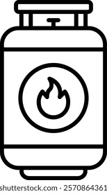 Gas Bottle vector icon. Can be used for printing, mobile and web applications.