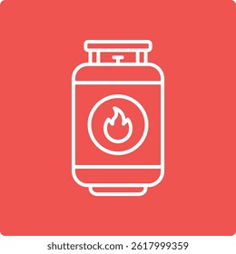 Gas Flasche, Vektorsymbol. Kann für Druck-, Mobil- und Web-Anwendungen verwendet werden.
