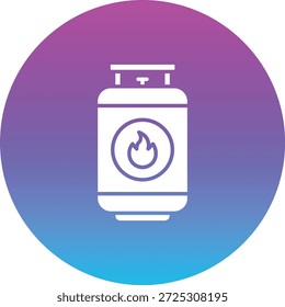 Icono de Vector de botella de gas. Se puede utilizar para aplicaciones de impresión, móviles y de Web.